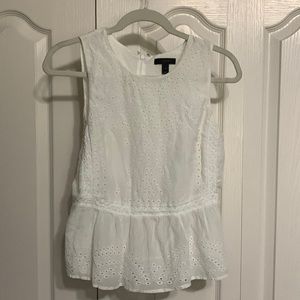 White j crew lacy top size 8
